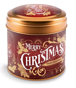 Merry Christmas Tin Red