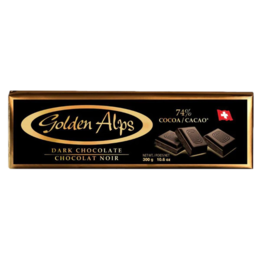 Golden Alps Swiss 74% Dark Chocolate 300g