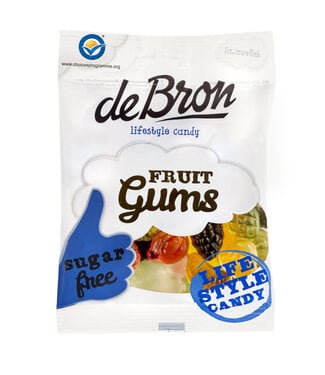 deBron Fruit Gums  Sugar Free 100g