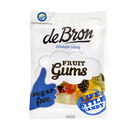 deBron Fruit Gums  Sugar Free 100g