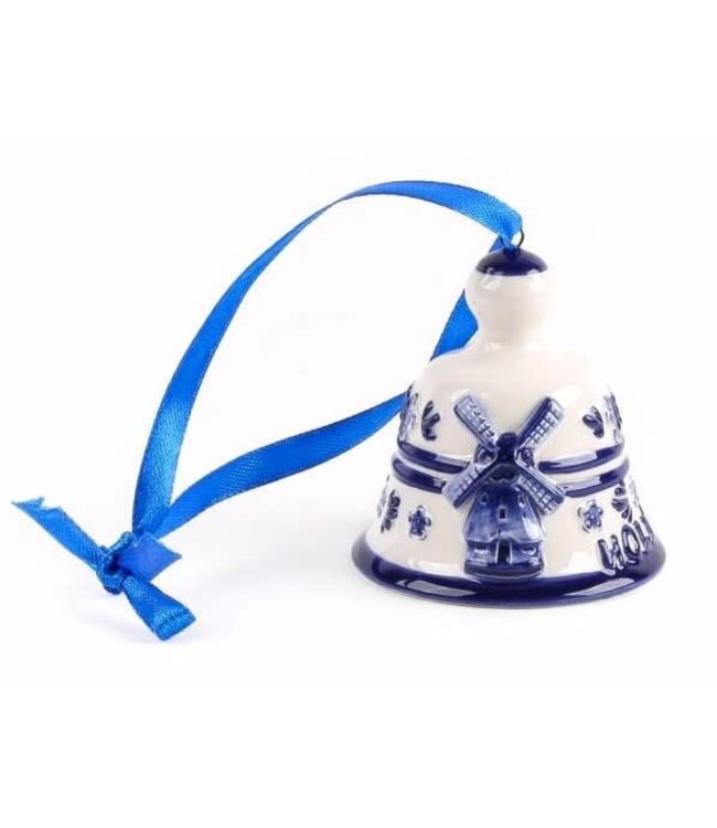 Bell - Delft Blue Windmill Christmas Ornament