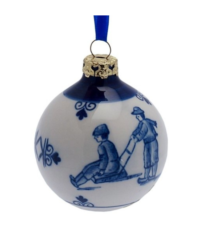 Ball - Delft Blue Children Christmas ornament