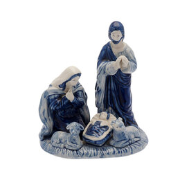 Delft Blue Holy Family Christmas Ornament