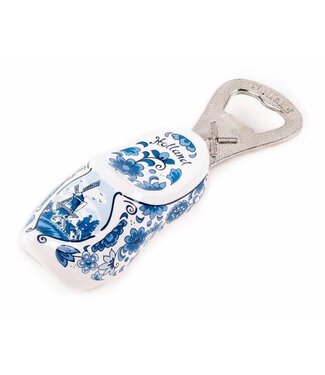 Delft Blue Holland Wooden Shoe Bottle Opener