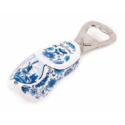 Delft Blue Holland Wooden Shoe Bottle Opener