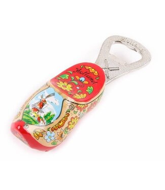 Red Gold Holland Wooden Shoe Bottle Opener