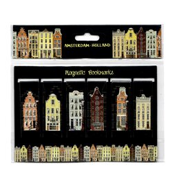 Canal Houses Black Magnetic Bookmarks