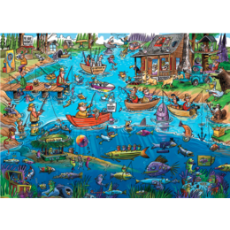Doodle Town : Gone Fishing Puzzle 1000pc