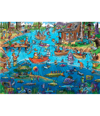 DoodleTown : Gone Fishing Puzzle 1000pc