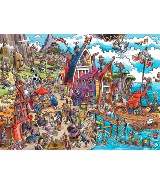 DoodleTown: Viking Village Puzzle 1000pc