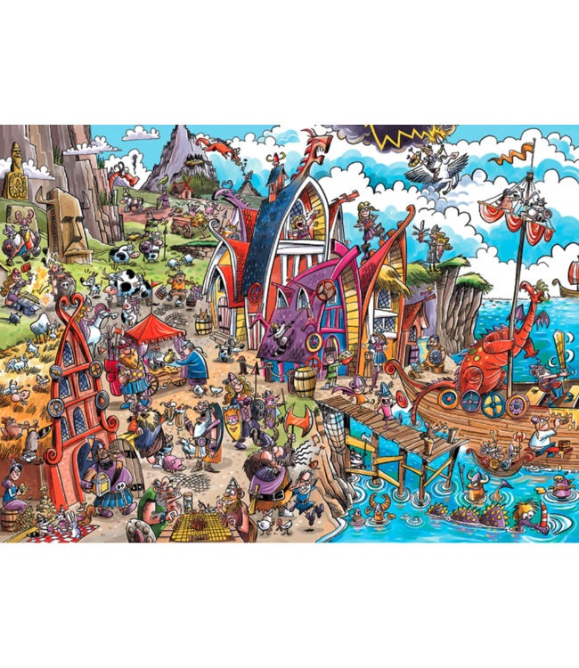 DoodleTown: Viking Village Puzzle 1000pc