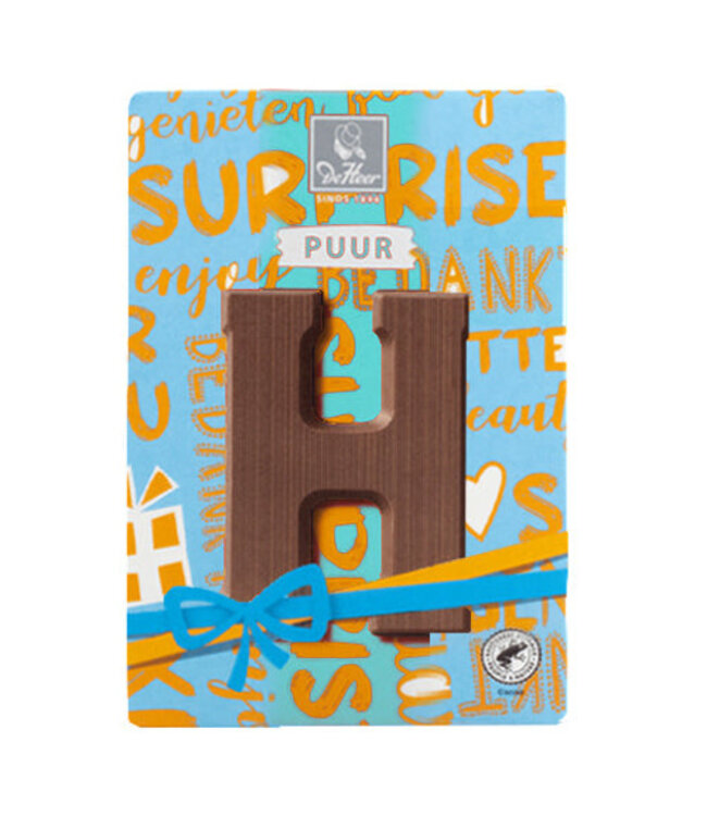 DeHeer Milk Chocolate Letter 65g H