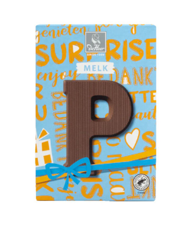DeHeer Milk Chocolate Letter 65g P