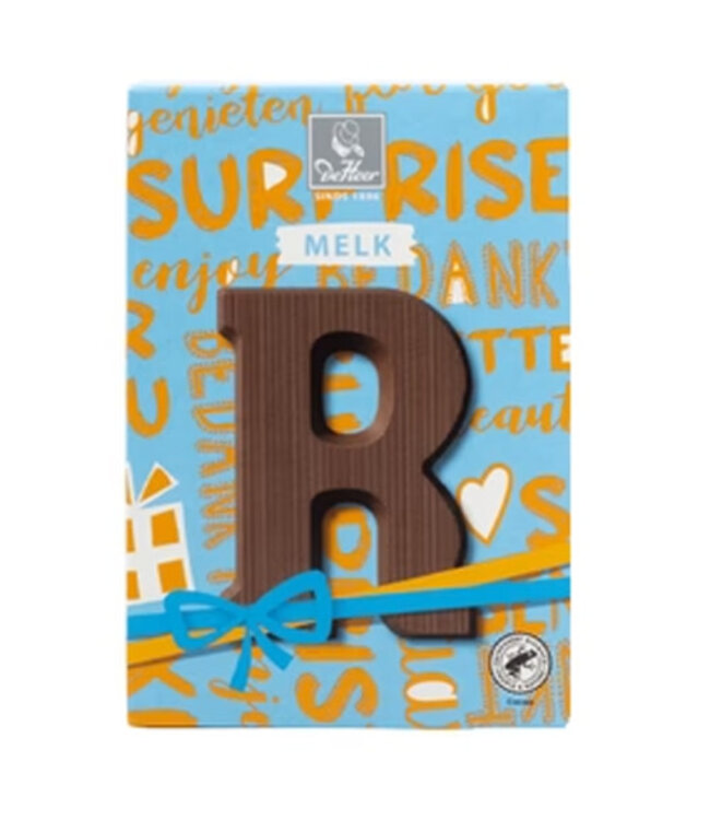 DeHeer Milk Chocolate Letter 65g R