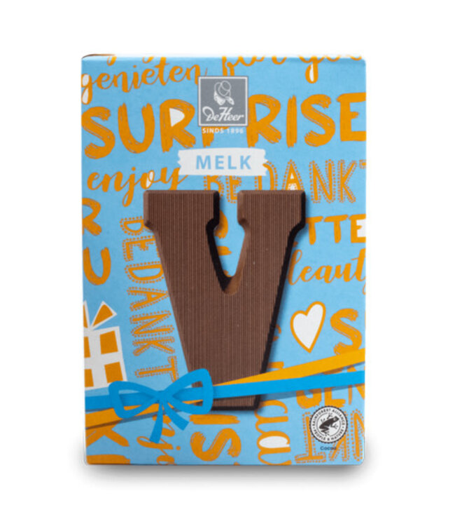 DeHeer Milk Chocolate Letter 65g V