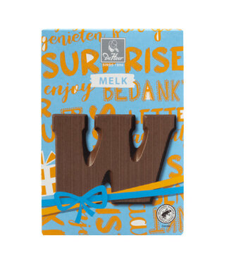 DeHeer Milk Chocolate Letter 65g W