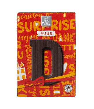 DeHeer Dark Chocolate Letter 65g D