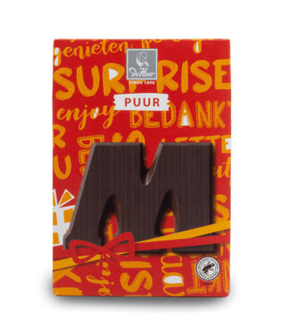 DeHeer Dark Chocolate Letter 65g M