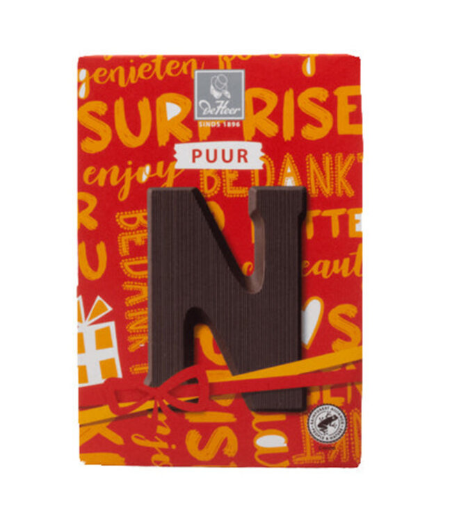 DeHeer Dark Chocolate Letter 65g N