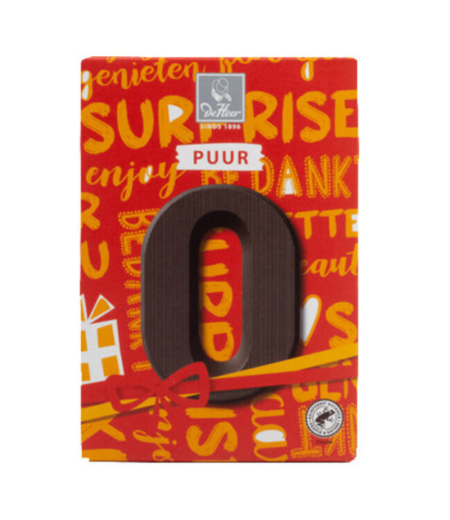 DeHeer Dark Chocolate Letter 65g O