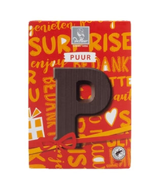 DeHeer Dark Chocolate Letter 65g P