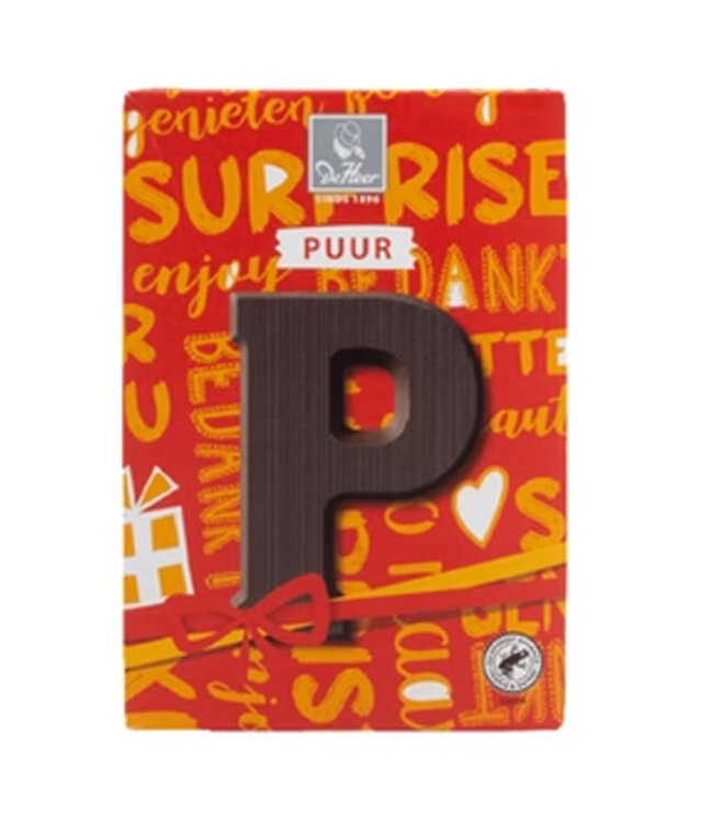 DeHeer Dark Chocolate Letter 65g P