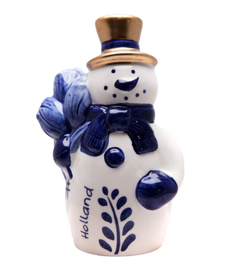Snowman - Delft Blue & Gold Christmas Ornament (17cm H - 10cm W) Snowman - Delft Blue & Gold Christmas Ornament (17cm H - 10cm W)