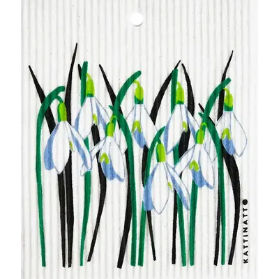 Snowdrops Swedish Dishcloths