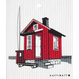 Red Cabin  Swedish Dishcloths