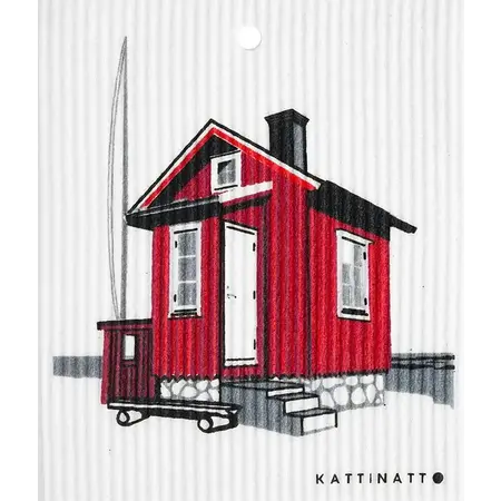 Red Cabin  Swedish Dishcloths