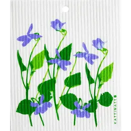 Forest Violets Swedish Dishcloths