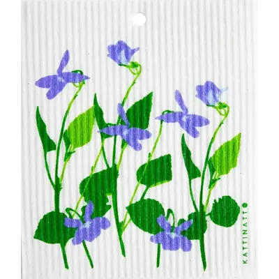 Forest Violets Swedish Dishcloths
