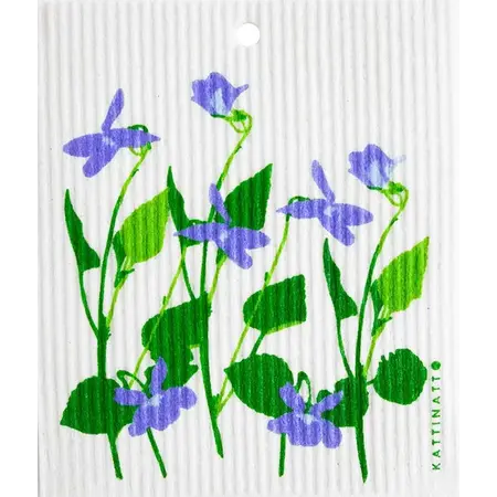Forest Violets Swedish Dishcloths