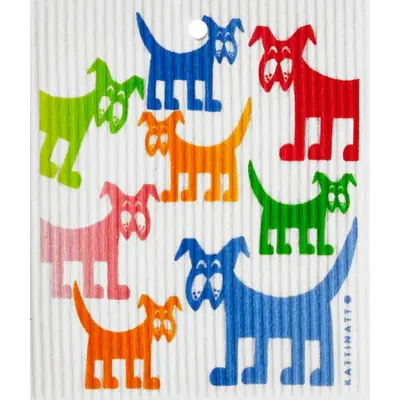 Colourful Dogs Swedish Dishcloths