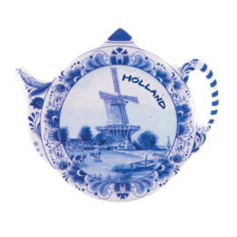 Delft Blue Tea Bag Holder with Sieve - Melamine