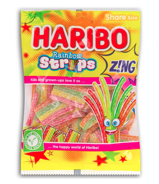 Haribo Rainbow Strips Zing