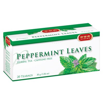 3 Crown Peppermint Leaves Herbal Tea 20 Bags