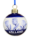 Ball - Delft Blue Holland Tulips Christmas Ornament