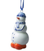 Snowman -  Blue  & Orange  Christmas Ornament