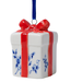 Present - Delft Blue & Red Christmas Ornament