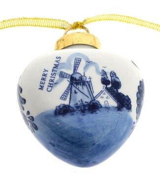 Heart - Delft Blue Christmas Ornament
