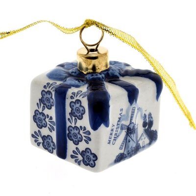 Present - Delft Blue Christmas Ornament