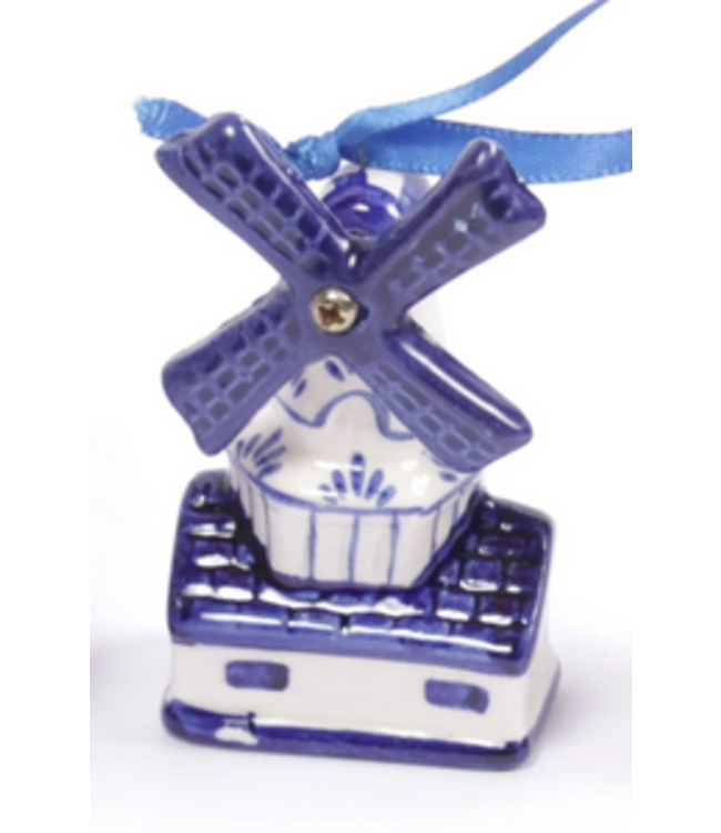 Windmill - Delft Blue Christmas Ornament