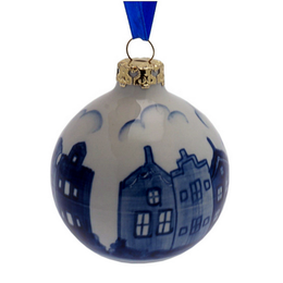 Ball - Delft Blue Canal Houses Christmas Ornament 7cm