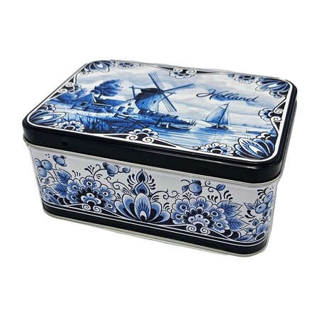Delft Blue Cookie Tin for Speculaas