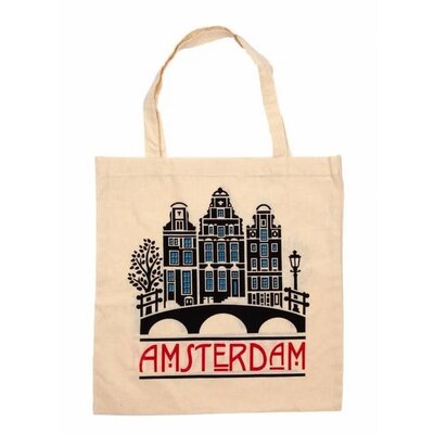 Amsterdam Canal Houses Shopping Bag (Cotton)