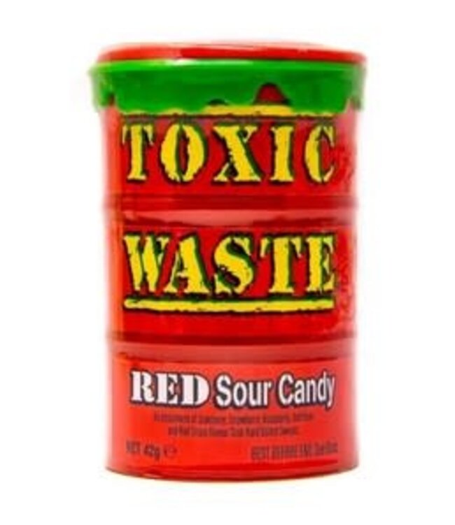 Toxic Waste Red Sour Candy Drum