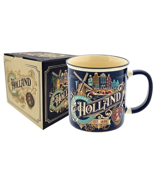 Classic Vintage Holland Mug - Blue