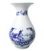 23cm Delft Blue Belly Vase - Windmill