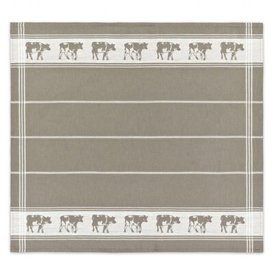 TEA Towel Cow Taupe DDDDD